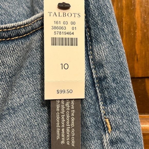 NWT Talbots Brand Straight Ankle Cuff Jeans.  Size 10. - Picture 4 of 12
